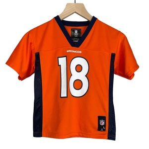 NFL Team Apparel Denver Broncos Kids #18 Peyton Manning Jersey